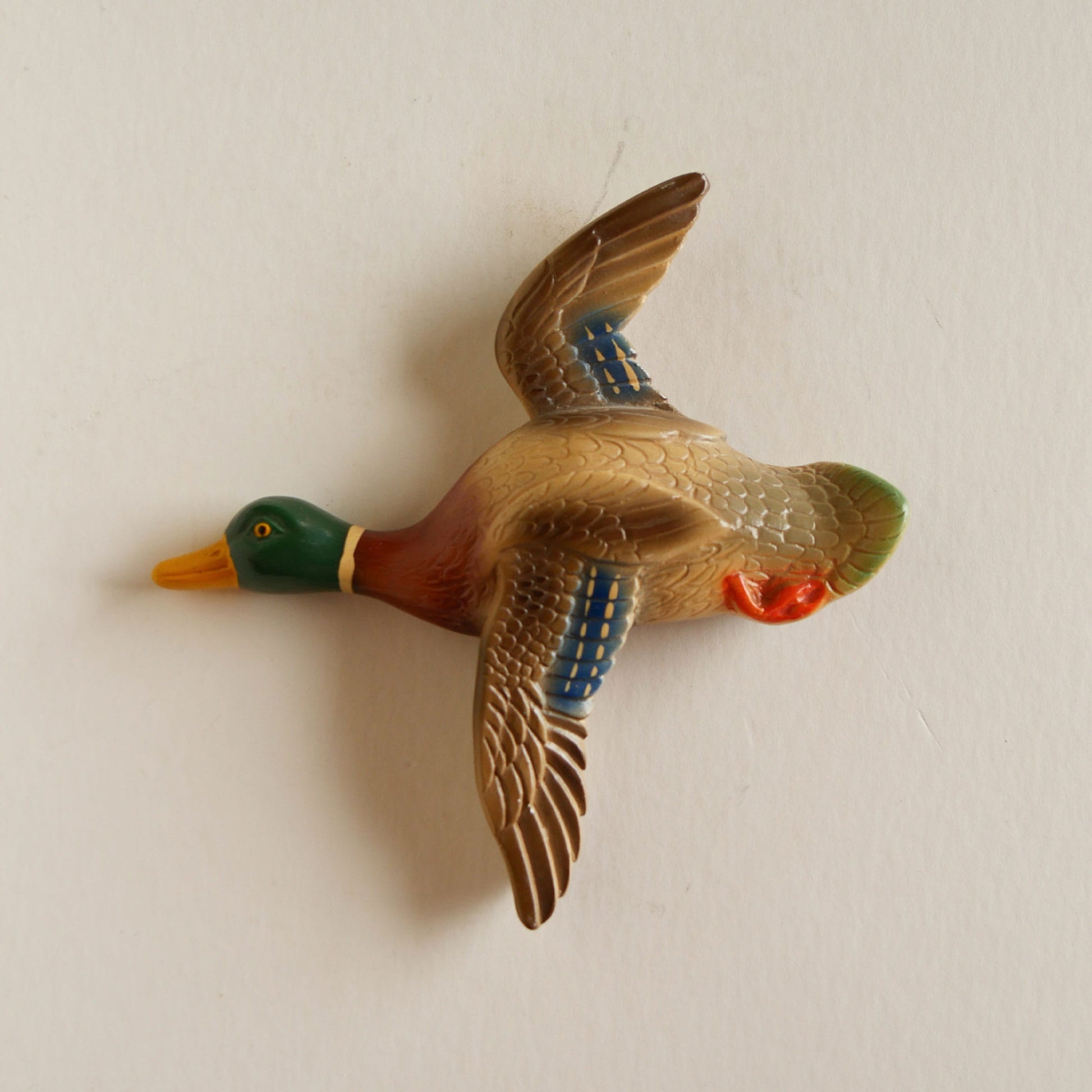 Vintage Mallard Duck Chalkware Plaque, Vintage Duck Decor, Vintage Duck Wall Decor, Vintage Duck Plaque, Vintage Woodlands Decor, Woodland Duck Decor