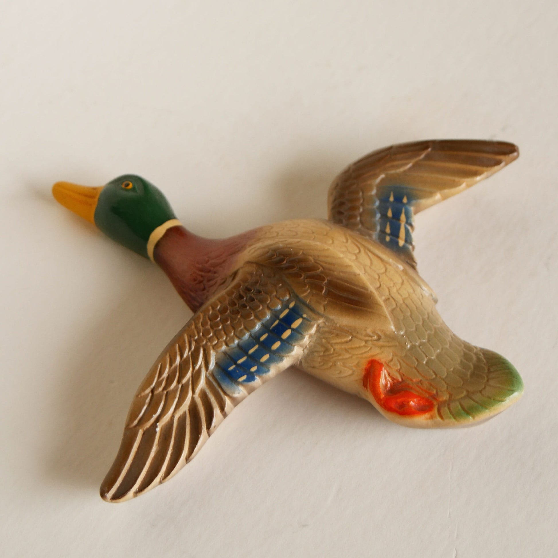 Vintage Mallard Duck Chalkware Plaque, Vintage Duck Decor, Vintage Duck Wall Decor, Vintage Duck Plaque, Vintage Woodlands Decor, Woodland Duck Decor
