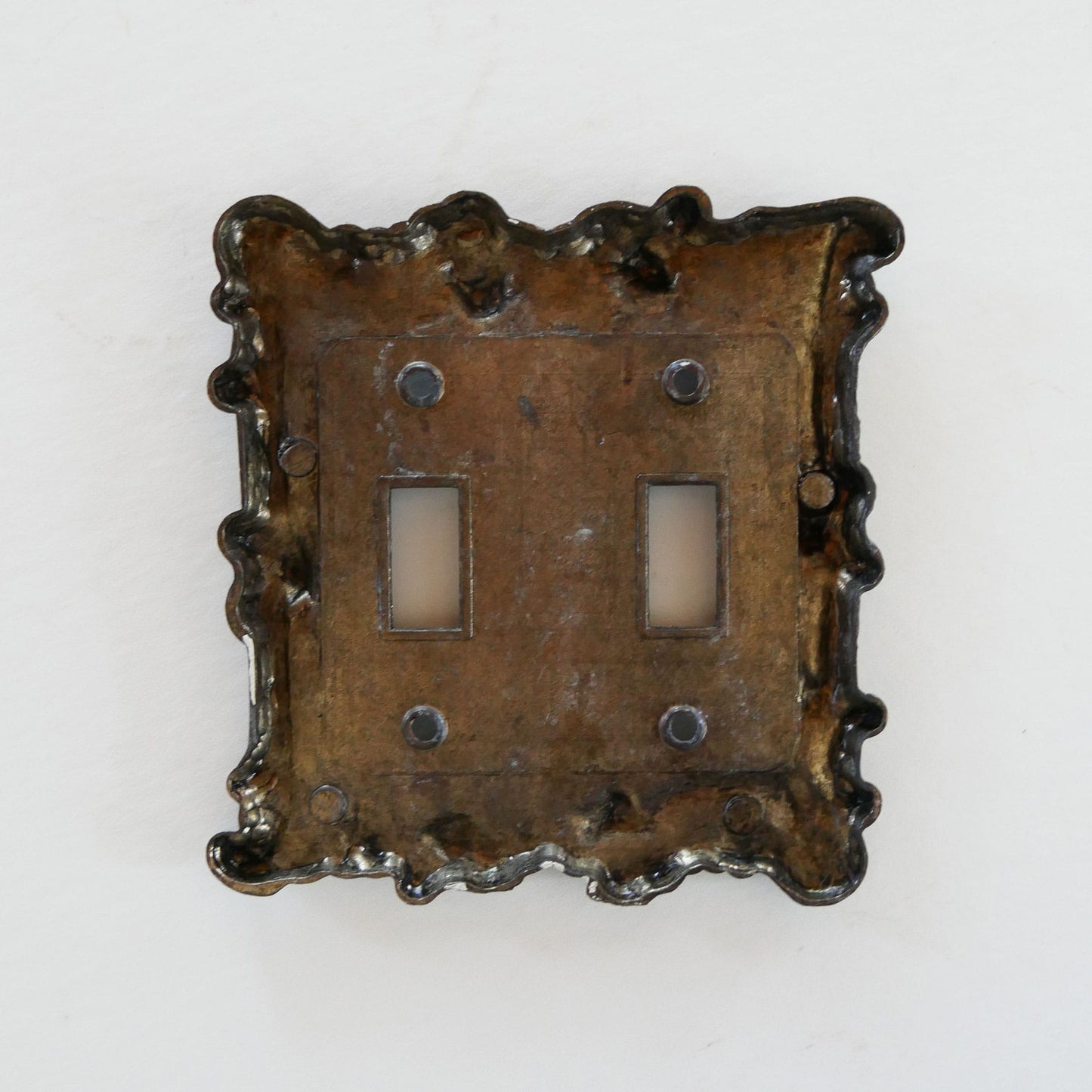 Vintage Ornate Floral Metal Double Light Switch Cover, Vintage Light Cover, Vintage Floral Light Cover, Vintage Metal Light Cover, Vintage Light Switch Cover