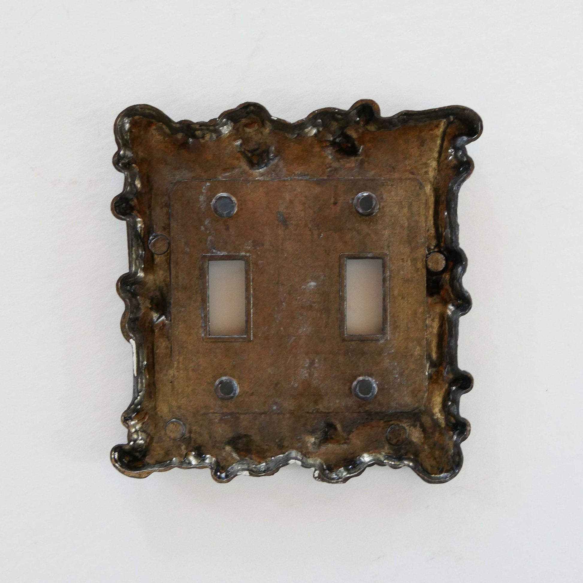Vintage Ornate Floral Metal Double Light Switch Cover, Vintage Light Cover, Vintage Floral Light Cover, Vintage Metal Light Cover, Vintage Light Switch Cover