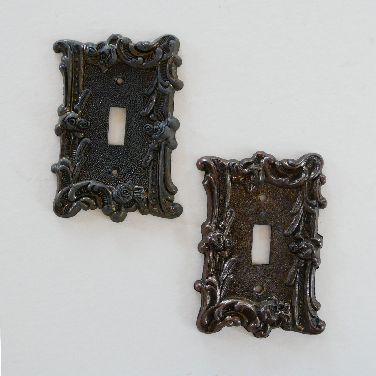Vintage Ornate Floral Metal Single Light Switch Cover, Vintage Light Cover, Vintage Floral Light Cover, Vintage Metal Light Cover, Vintage Light Switch Cover