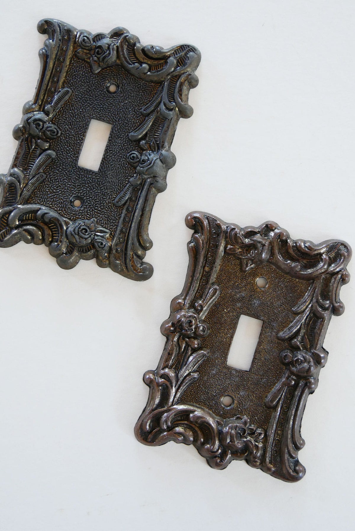 Vintage Ornate Floral Metal Single Light Switch Cover, Vintage Light Cover, Vintage Floral Light Cover, Vintage Metal Light Cover, Vintage Light Switch Cover