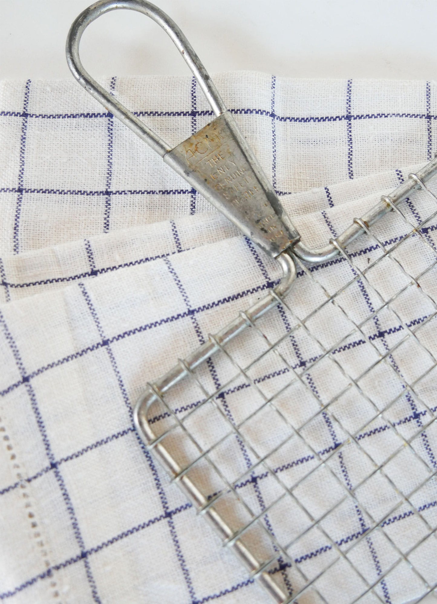 ACME Safety Grater, Farmhouse Kitchen Decor, Vintage Farmhouse Decor, Vintage Kitchen Decor, Hanging Metal Wire Decor