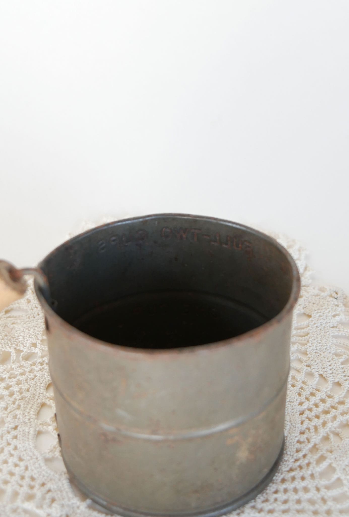 Vintage Metal Sifter with Wood Handle, Vintage Farmhouse Decor, Vintage Metal Sifter, Vintage Sifter Vintage Farmhouse Kitchen