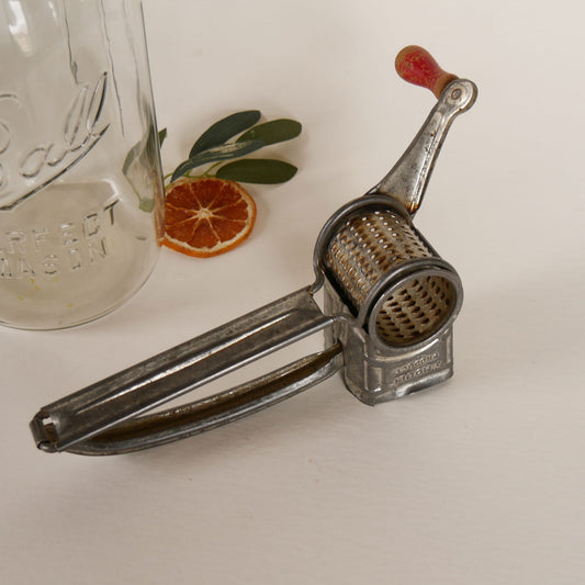 Vintage Mouli Grater Red Handle, Retro REd Kitchen Utensils, Vintage Retro Kitchen Utensils, Vintage Metal Grater, Vintage Grater, Vintage Red Kitchen Utensils, Retro Red Kitchen Decor, Farmhouse Kitchen Utensils
