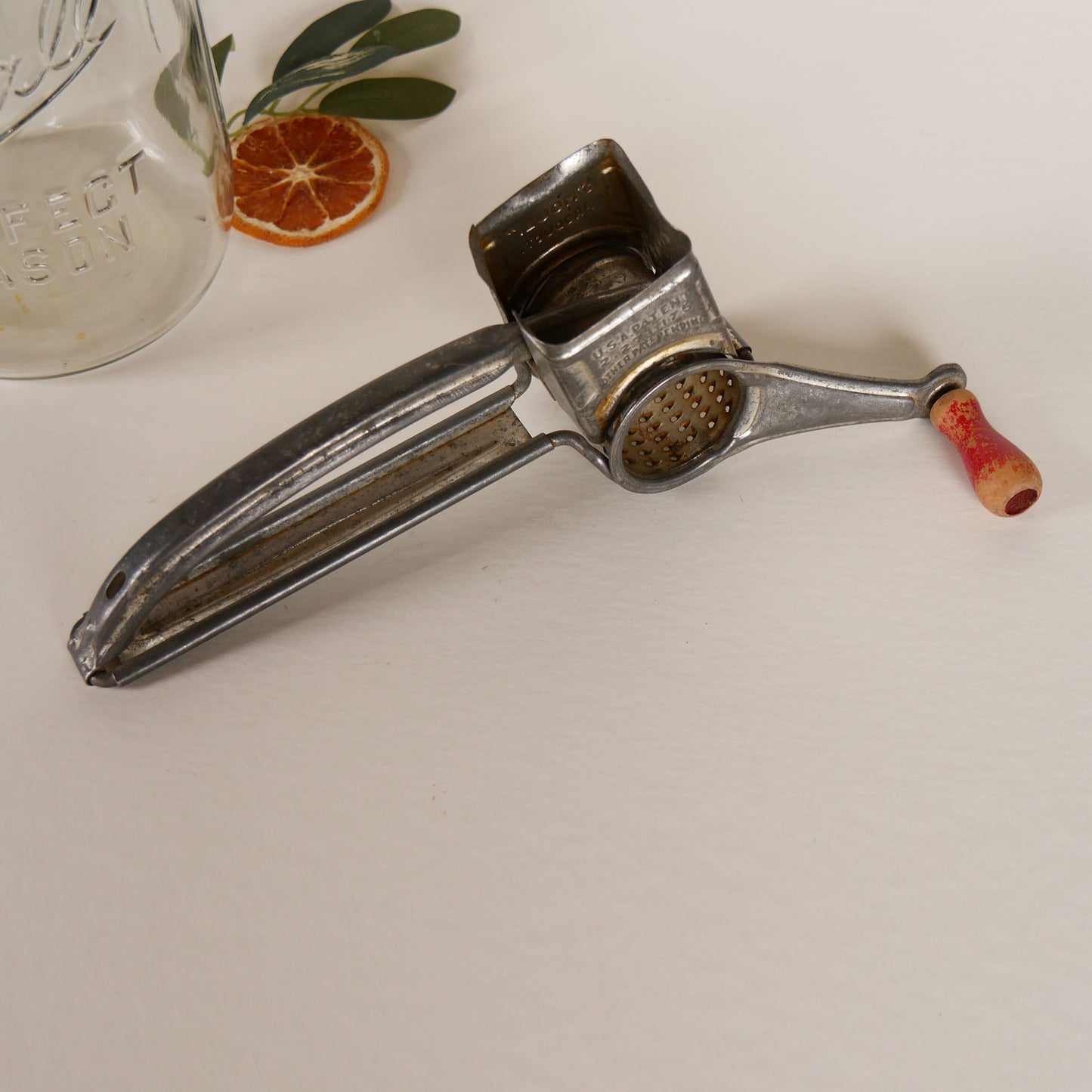 Vintage Mouli Grater Red Handle, Retro REd Kitchen Utensils, Vintage Retro Kitchen Utensils, Vintage Metal Grater, Vintage Grater, Vintage Red Kitchen Utensils, Retro Red Kitchen Decor, Farmhouse Kitchen Utensils