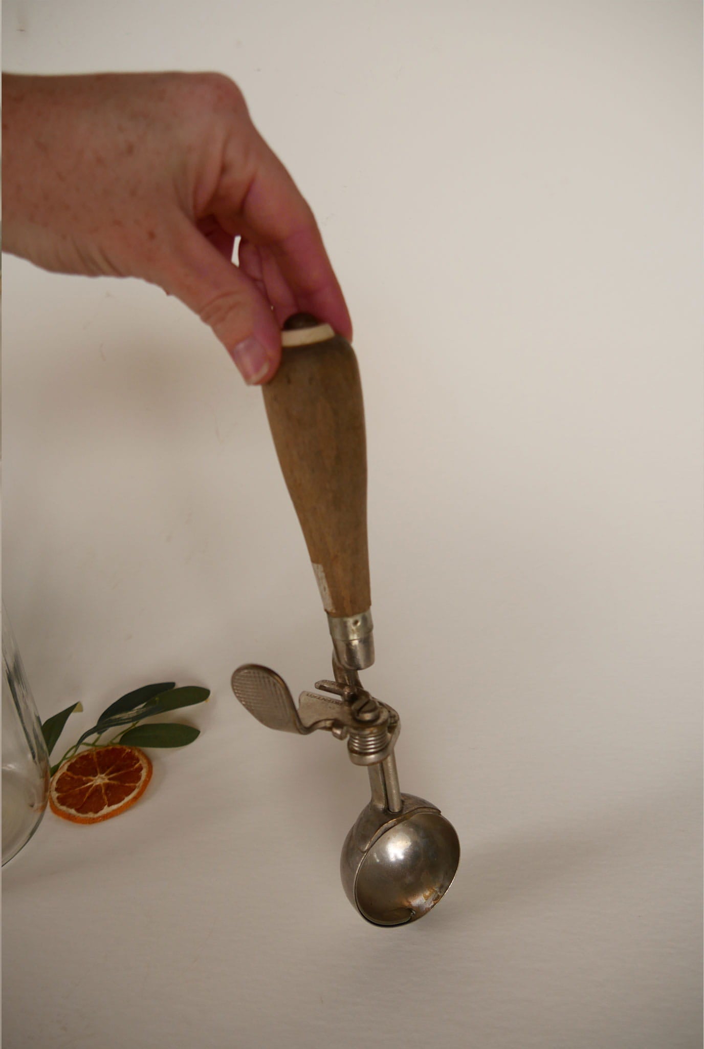 Antique Ice Cream Scoop, Vintage Ice Cream SCoop, Indesctructo #4 Ice Cream Scoop, 1920s Ice Cream SChool, MEtal and Wood Handle Ice Cream Scoop, Vintage Kitchen Tools, Vintage Kitchen Utensils, Antique Kitchen Tools, Antique Kitchen Utensils, Primitive Kitchen Tools