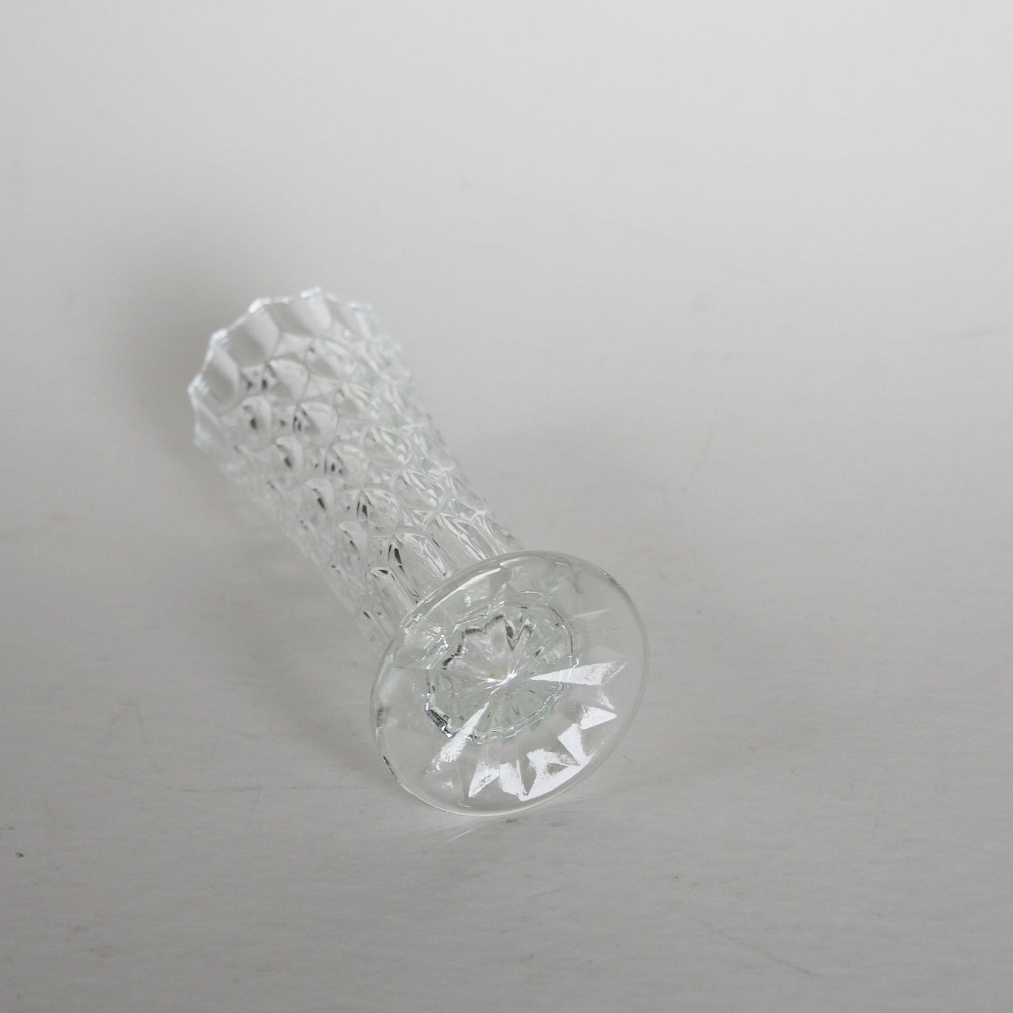Vintage Pressed Glass Footed Bud Vase, Glass Pedestal Vase, Pedestal Clear Glass Vase, Vintage Glass Mini Vase, Vintage Mini Vase, Vintage Cottagecore Vase