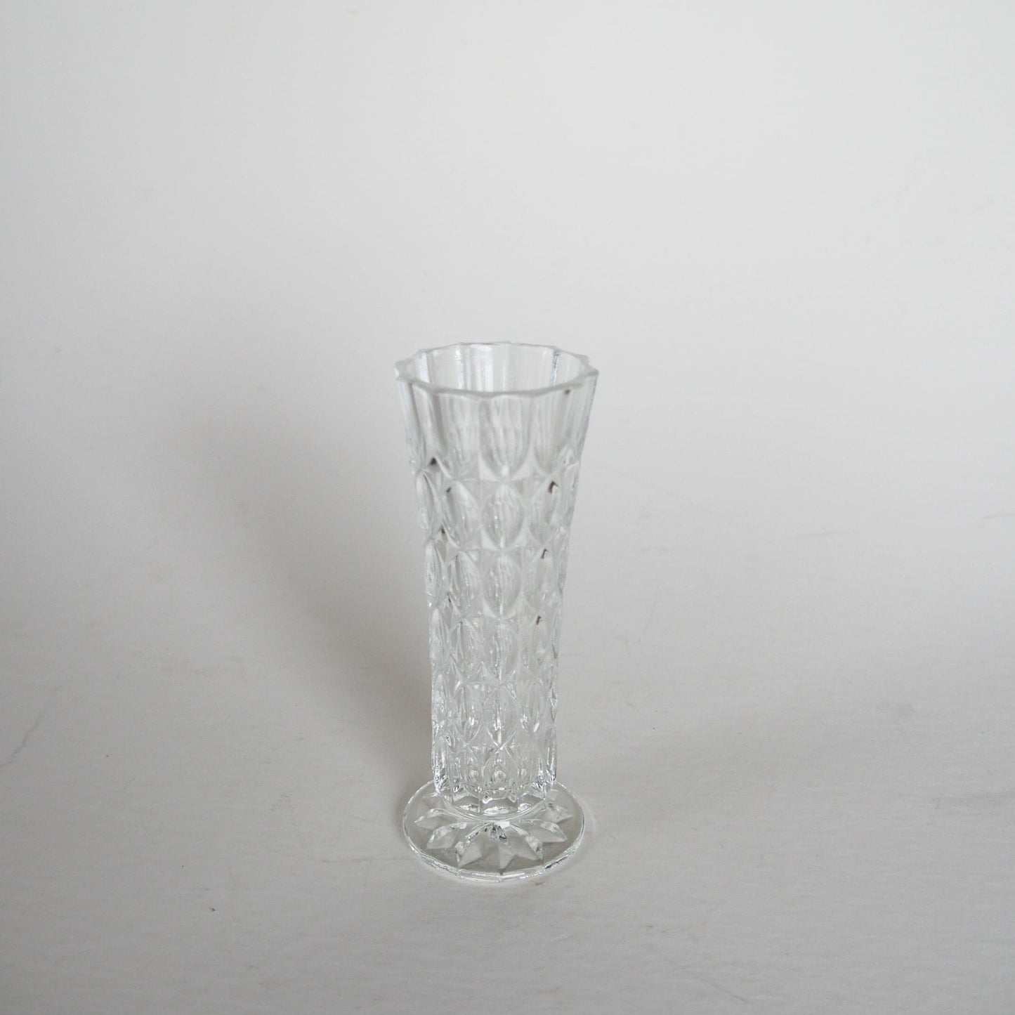 Vintage Pressed Glass Footed Bud Vase, Glass Pedestal Vase, Pedestal Clear Glass Vase, Vintage Glass Mini Vase, Vintage Mini Vase, Vintage Cottagecore Vase