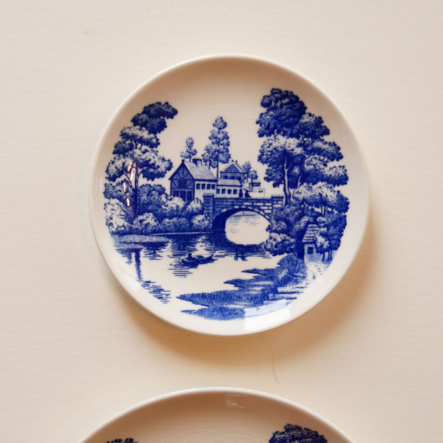 Vintage Blue and White Plate Wall Set, Blue and White Japanese Plates, Vintage Blue and White Plate Wall, Vintage Plate Wall, Vintage Decorative Plate Wall, Blue and White Decorative Plate Wall