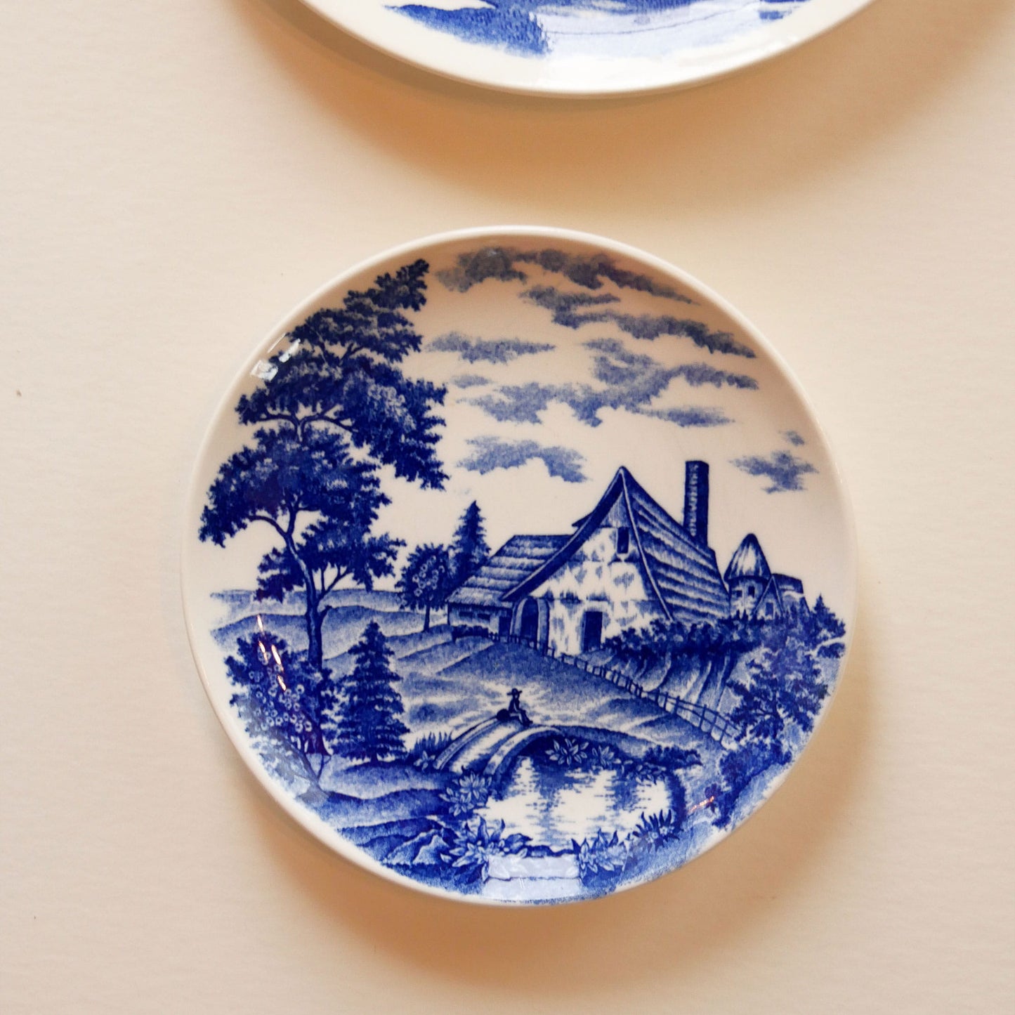 Vintage Blue and White Plate Wall Set, Blue and White Japanese Plates, Vintage Blue and White Plate Wall, Vintage Plate Wall, Vintage Decorative Plate Wall, Blue and White Decorative Plate Wall