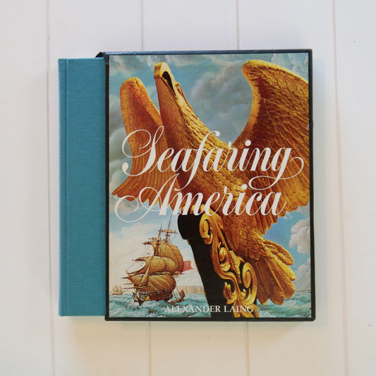 Vintage Seafaring America Hardcover Book, Nautical Coffee Table Book, Vintage Nautical Books, Vintage Seafaring America Hardcover Book by Alexander Lang, Nautical Coffee Table Book