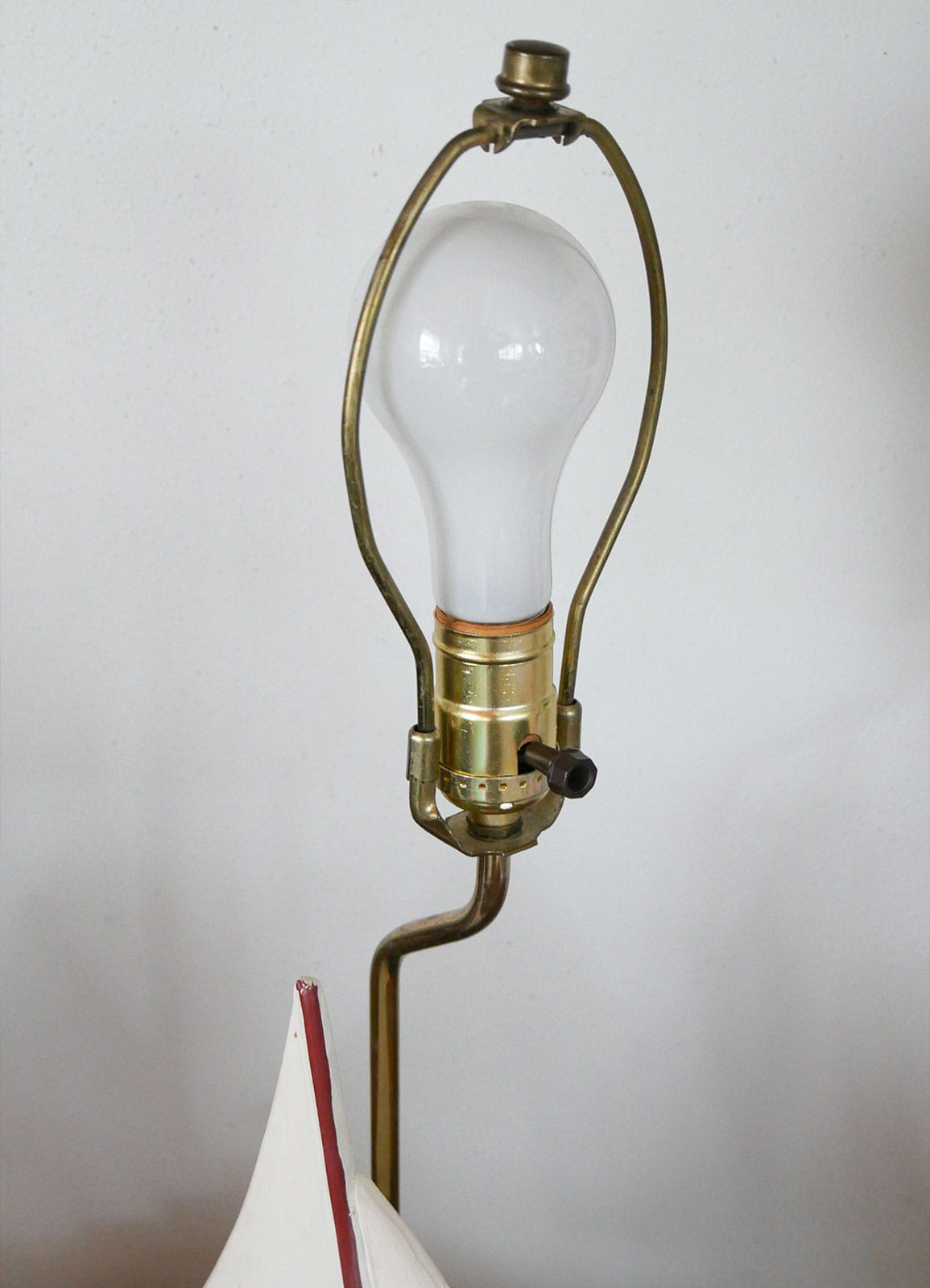 Vintage Wood Carved Sailboat Lamp, Vintage Nautical Lamp, VIntage COastal Lamp, Coastal Cottage Lamp, Vintage Sailboat Lamp
