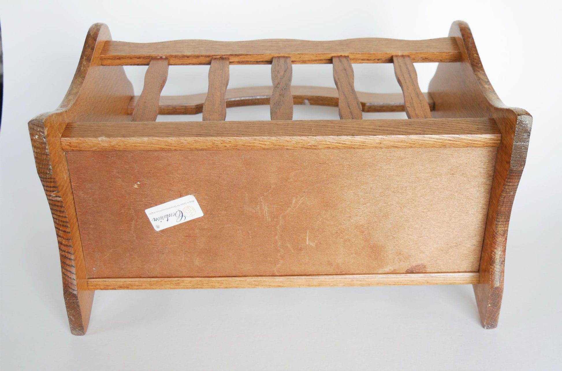 Vintage Oak Magazine Rack Holder, Vintage Wooden Magazine Holder, Vintage Magazine Rack, Vintage Magazine Cubby