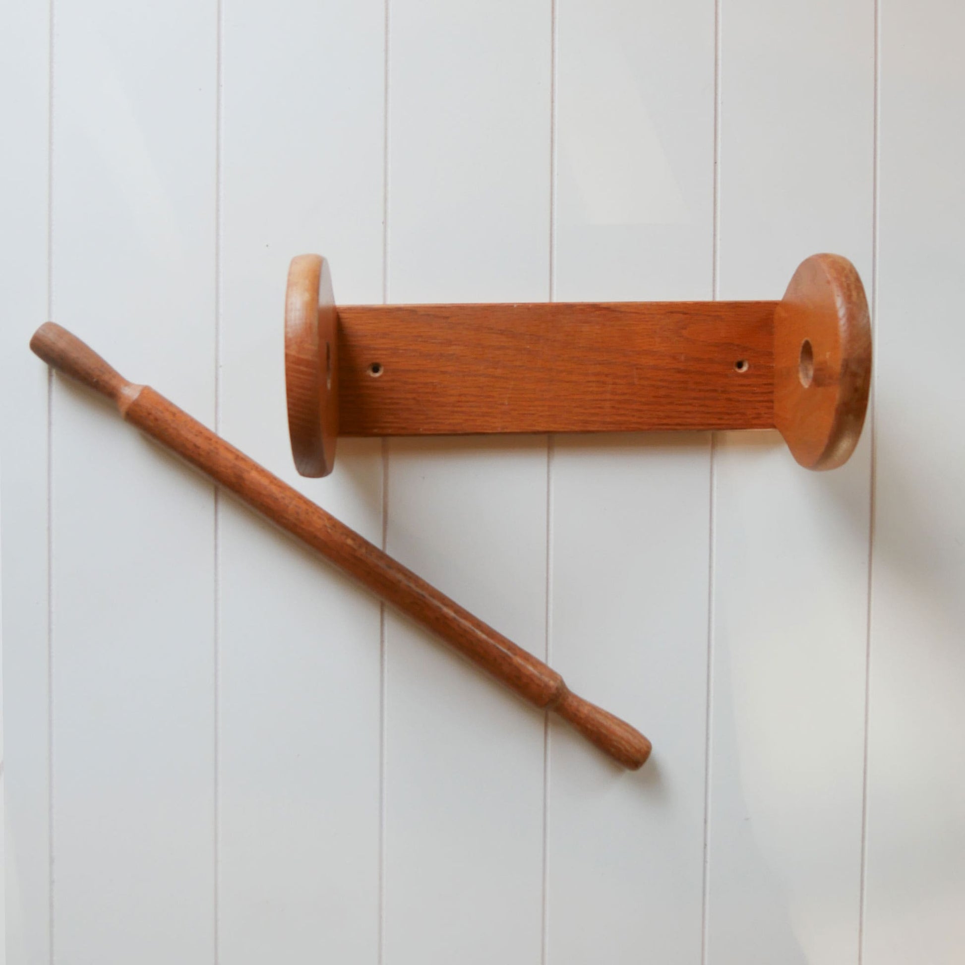 Vintage Oak Paper Towel Holder Vintage Wood Towel Rack Vintage Farmhouse Kitchen Decor