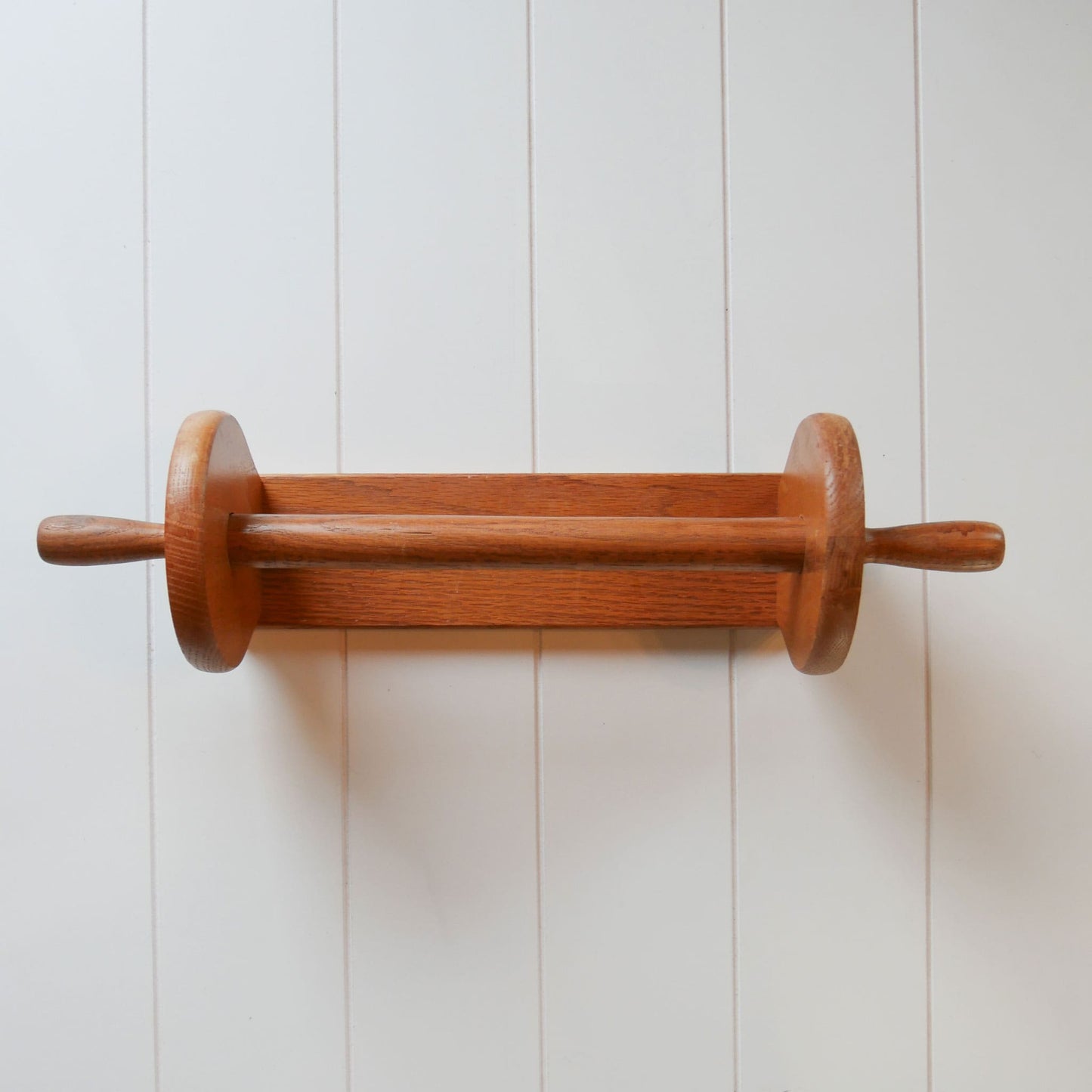 Vintage Oak Paper Towel Holder Vintage Wood Towel Rack Vintage Farmhouse Kitchen Decor