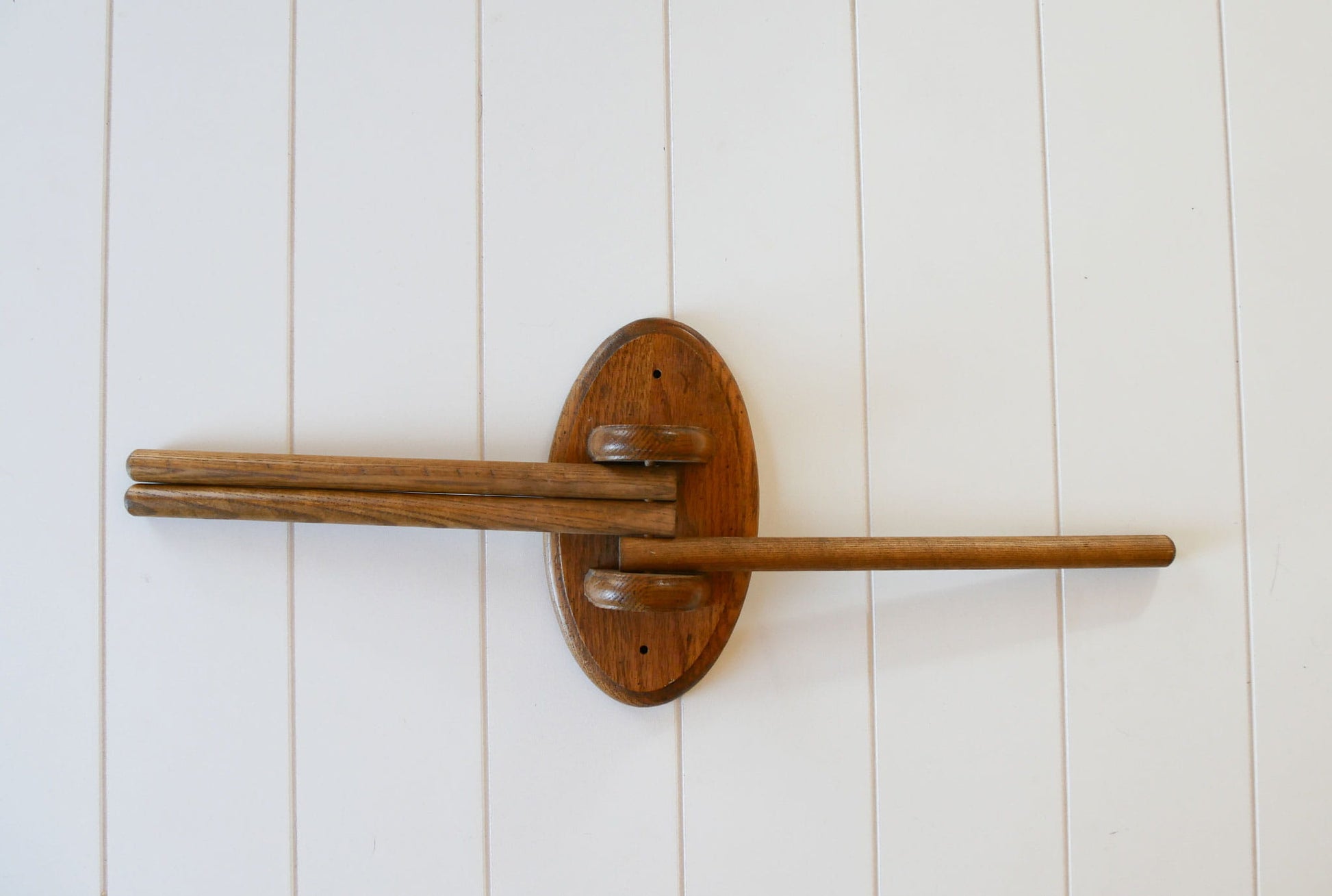 Vintage Tea Towel Rack, Vintage Wall Mounted Dowel Tea Rack, Vintage Country Tea Towel Rack, Vintage Kitchen Decor