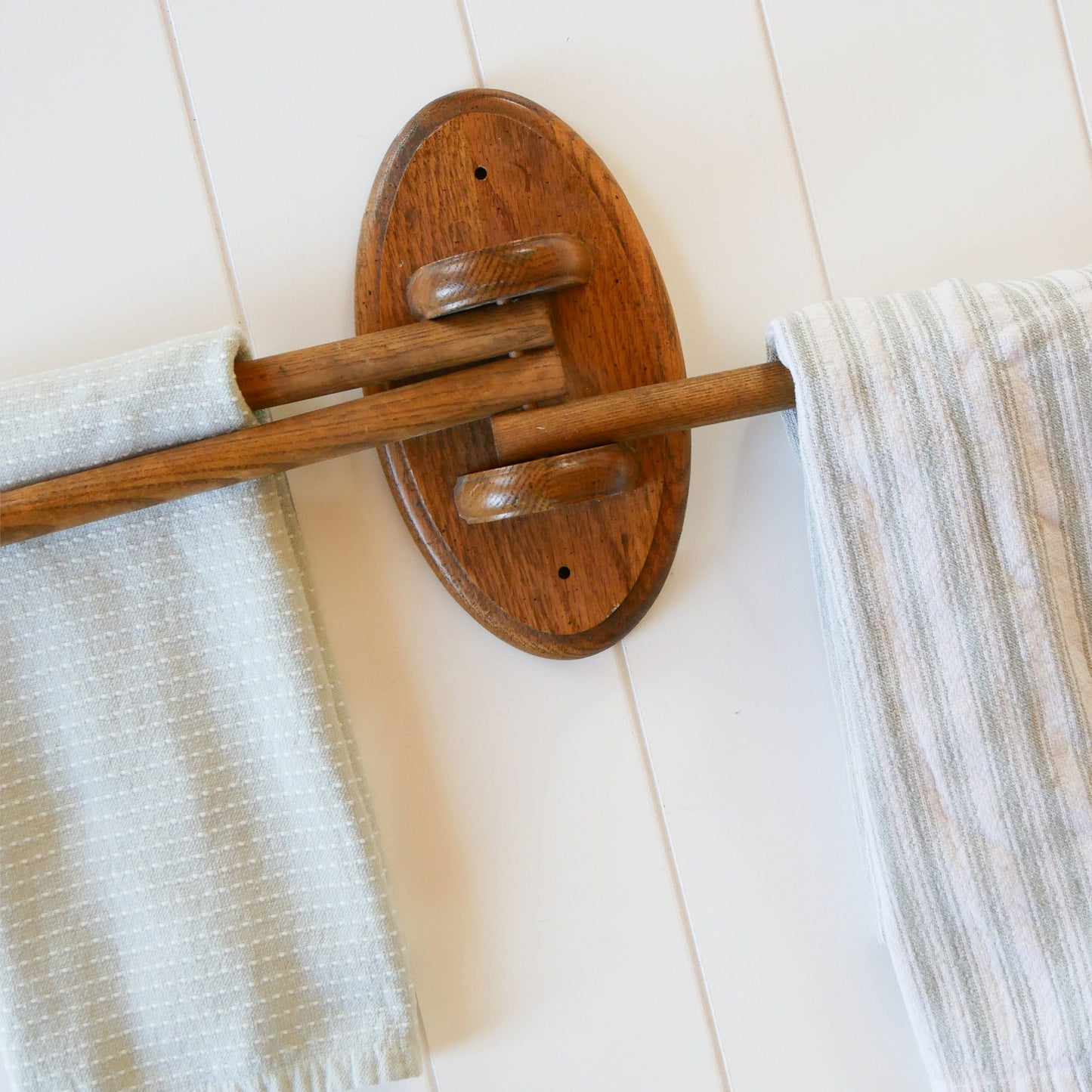Vintage Tea Towel Rack, Vintage Wall Mounted Dowel Tea Rack, Vintage Country Tea Towel Rack, Vintage Kitchen Decor