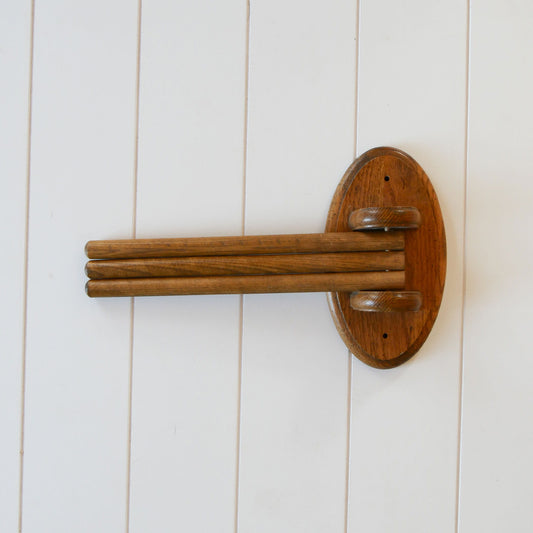 Vintage Tea Towel Rack, Vintage Wall Mounted Dowel Tea Rack, Vintage Country Tea Towel Rack, Vintage Kitchen Decor