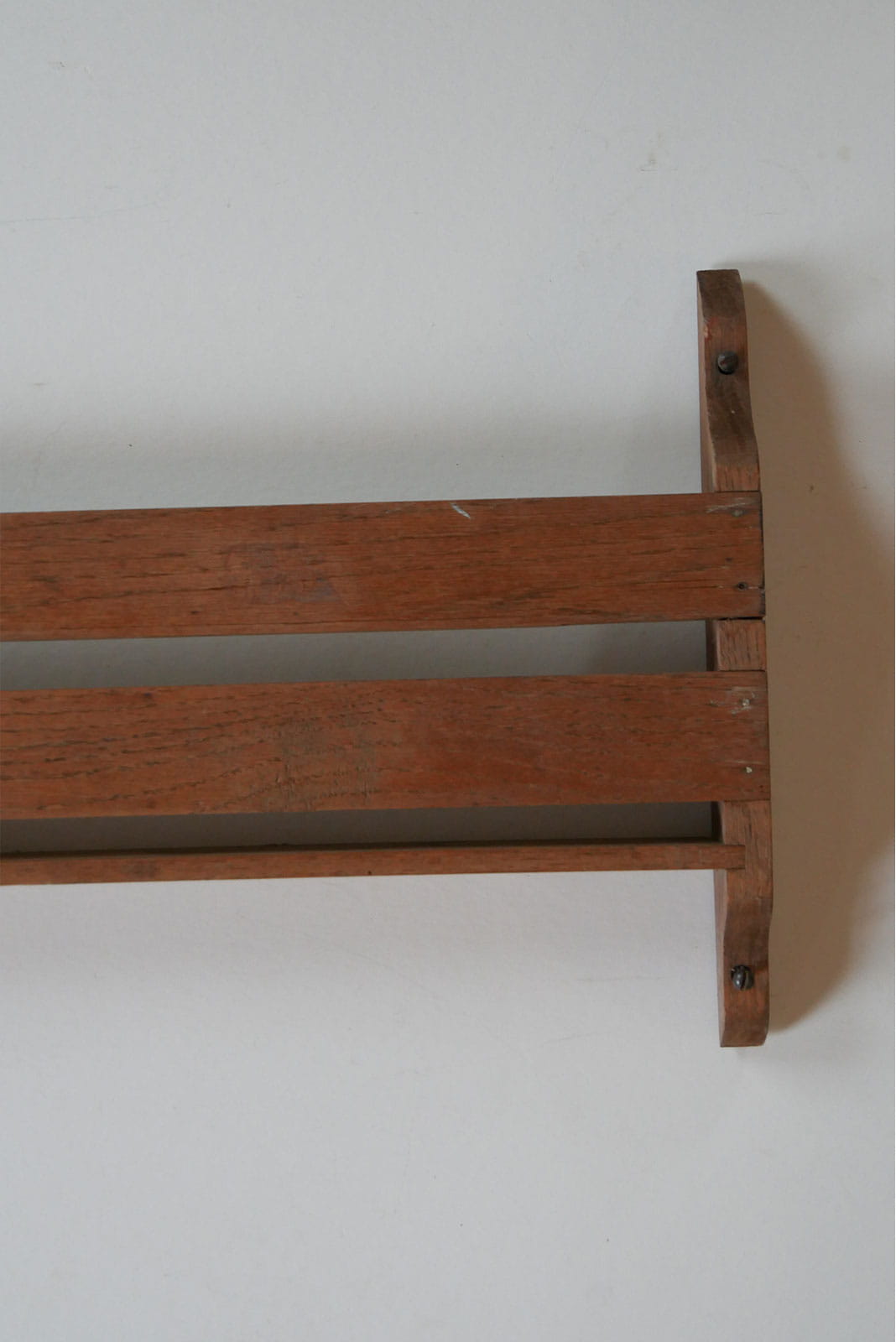 Vintage Wooden Church Pew Hymnal Holder, Primitive Wall Decor, Vintage Wood Dish Holder, Vintage Wood Wall Shelf, Primitive Wall Shelf