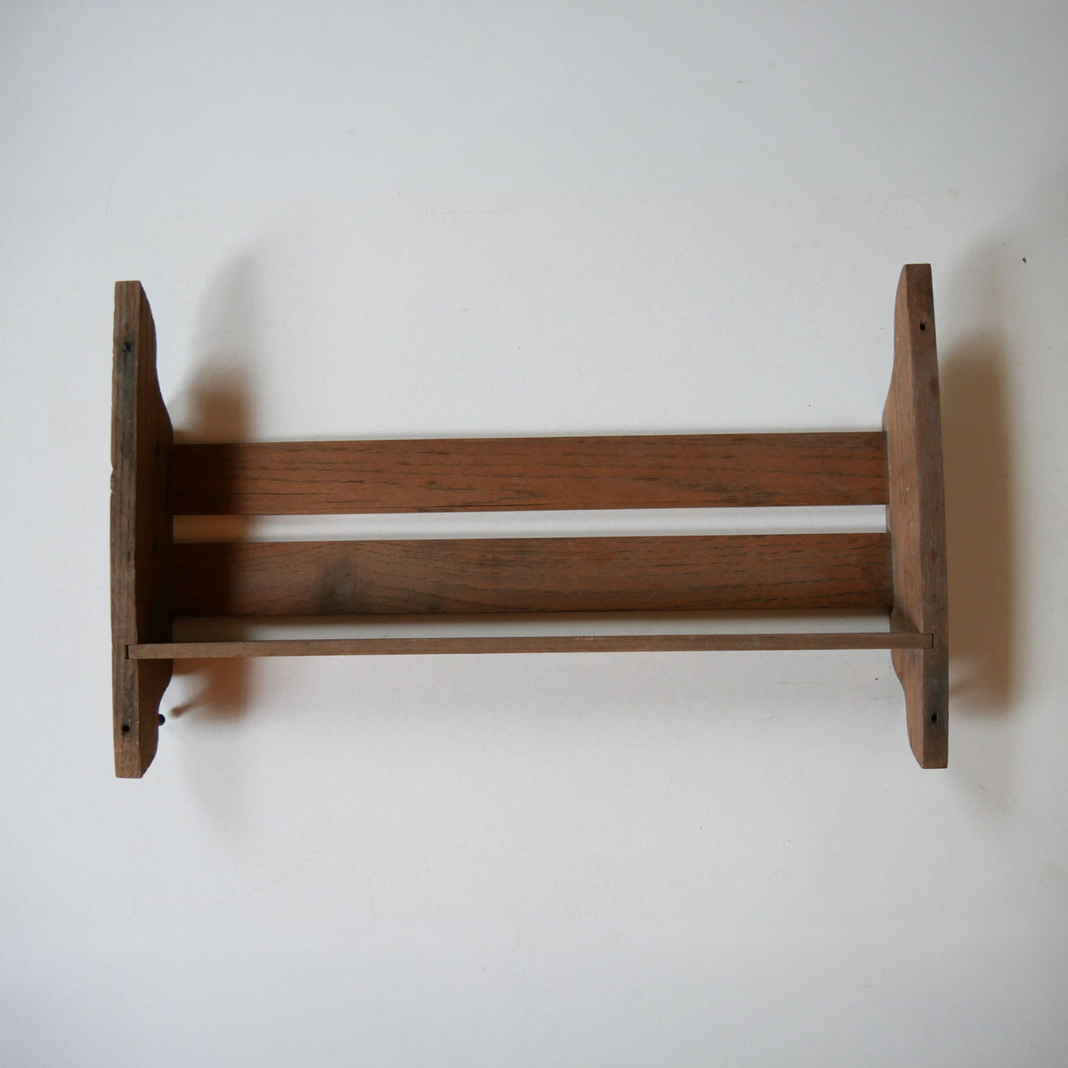 Vintage Wooden Church Pew Hymnal Holder, Primitive Wall Decor, Vintage Wood Dish Holder, Vintage Wood Wall Shelf, Primitive Wall Shelf
