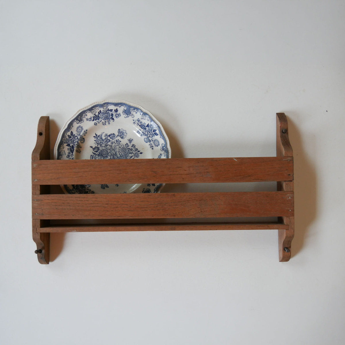 Vintage Wooden Church Pew Hymnal Holder, Primitive Wall Decor, Vintage Wood Dish Holder, Vintage Wood Wall Shelf, Primitive Wall Shelf