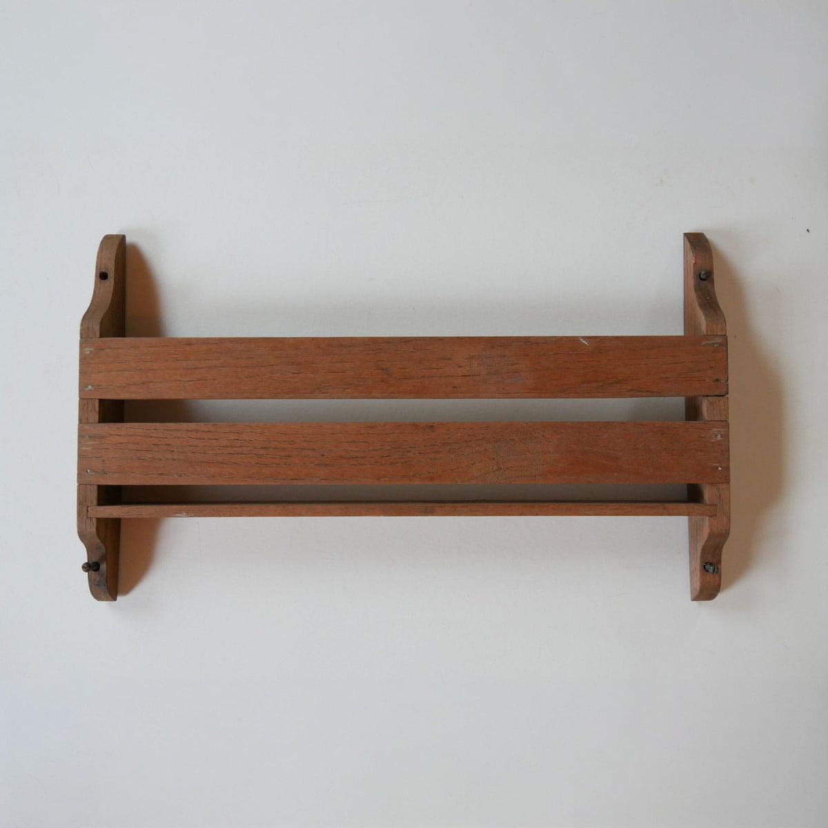 Vintage Wooden Church Pew Hymnal Holder, Primitive Wall Decor, Vintage Wood Dish Holder, Vintage Wood Wall Shelf, Primitive Wall Shelf