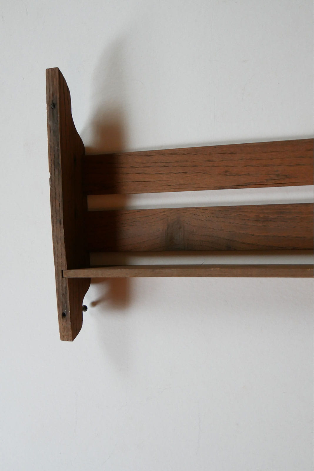 Vintage Wooden Church Pew Hymnal Holder, Primitive Wall Decor, Vintage Wood Dish Holder, Vintage Wood Wall Shelf, Primitive Wall Shelf