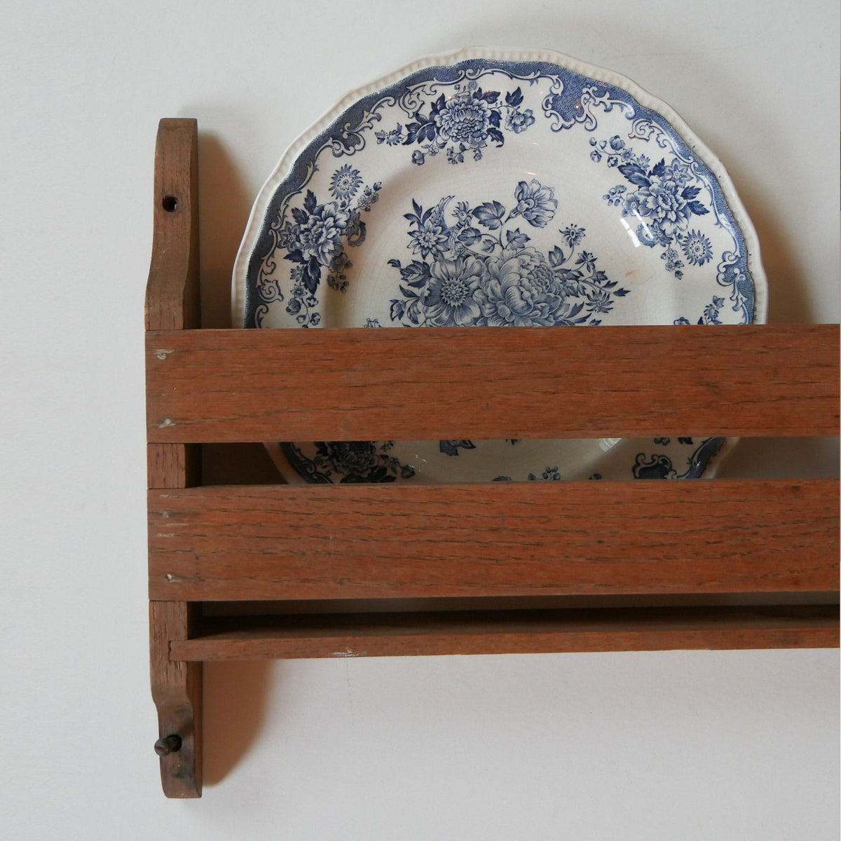 Vintage Wooden Church Pew Hymnal Holder, Primitive Wall Decor, Vintage Wood Dish Holder, Vintage Wood Wall Shelf, Primitive Wall Shelf