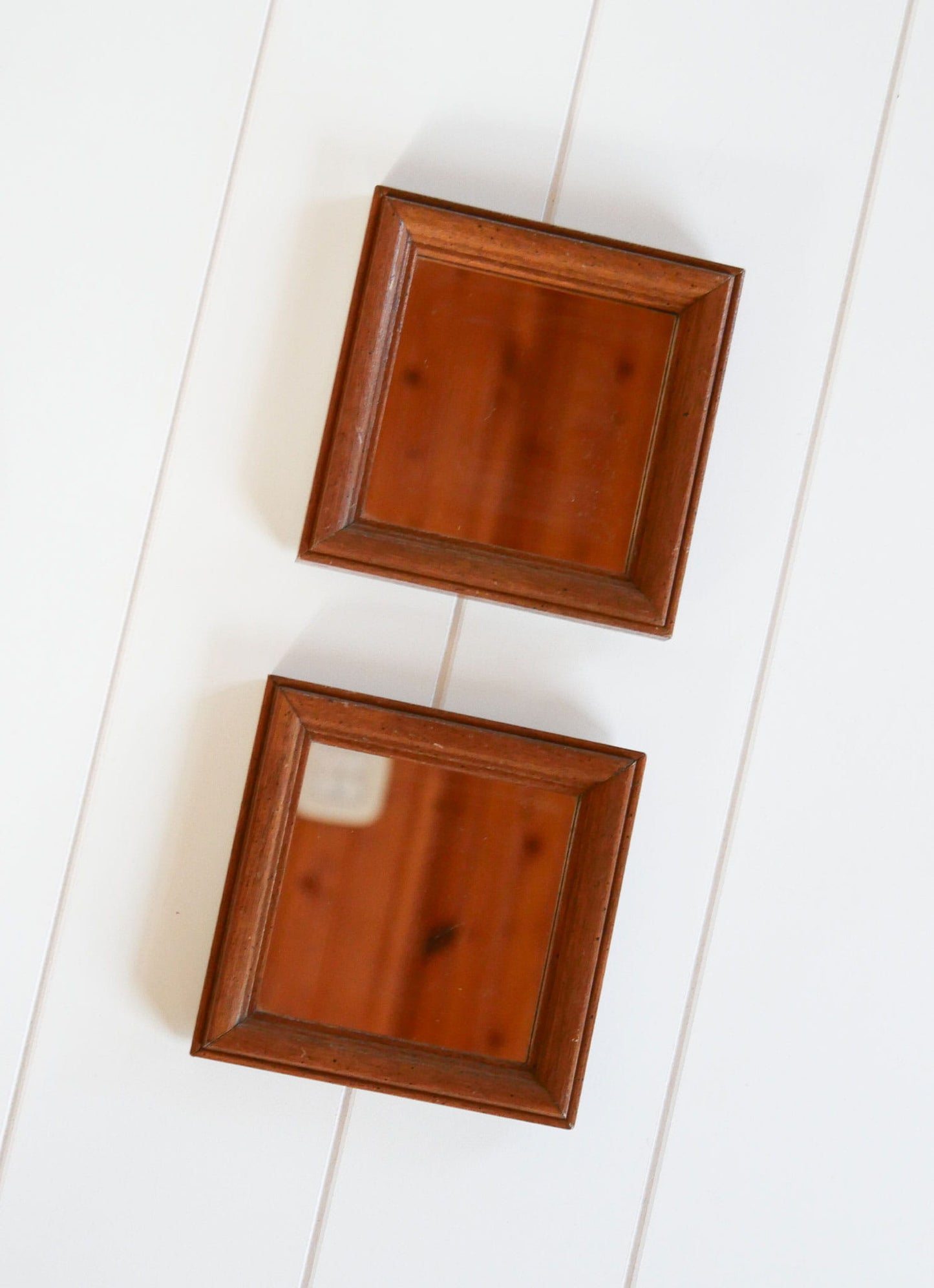 Vintage Wall Mirror, Vintage Wood Frame Gallery mirrors, Vintage Gallery Wall, Vintage Wall Decor, Vintage Wood Framed Mirror