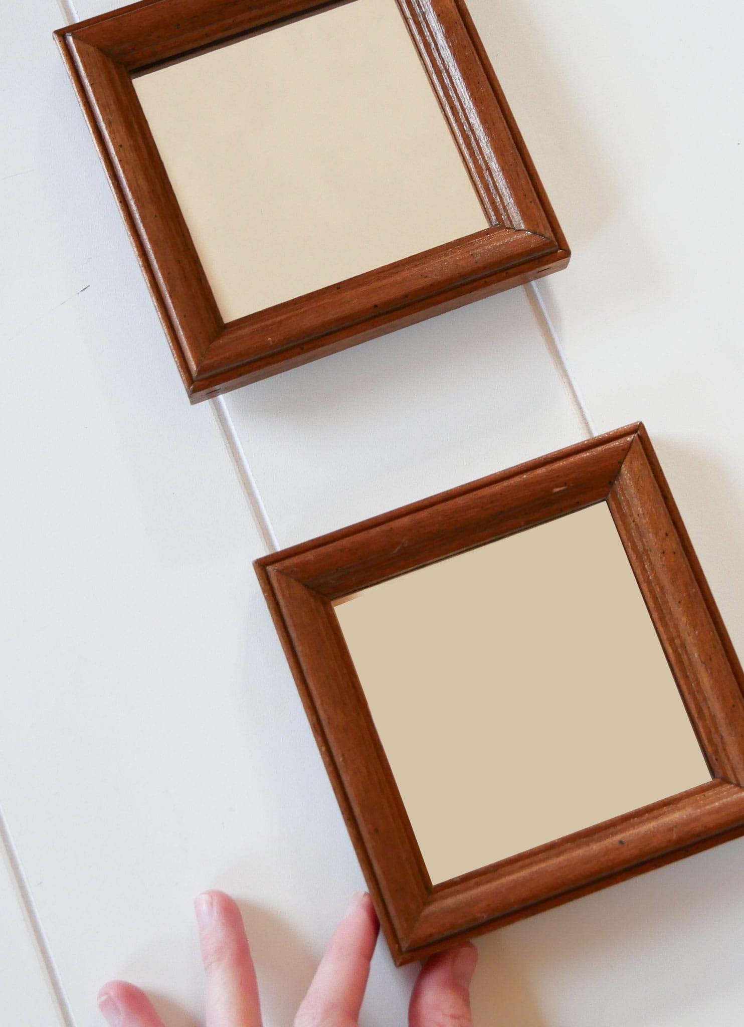 Vintage Wall Mirror, Vintage Wood Frame Gallery mirrors, Vintage Gallery Wall, Vintage Wall Decor, Vintage Wood Framed Mirror