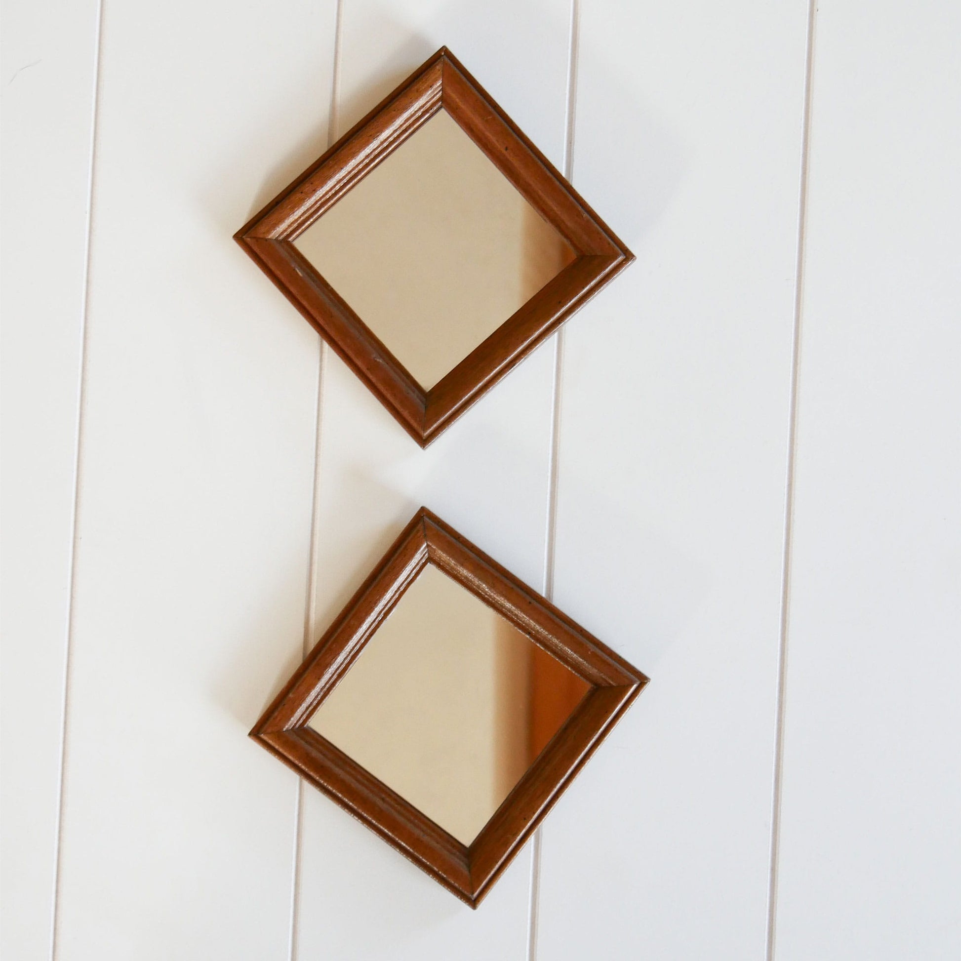 Vintage Wall Mirror, Vintage Wood Frame Gallery mirrors, Vintage Gallery Wall, Vintage Wall Decor, Vintage Wood Framed Mirror