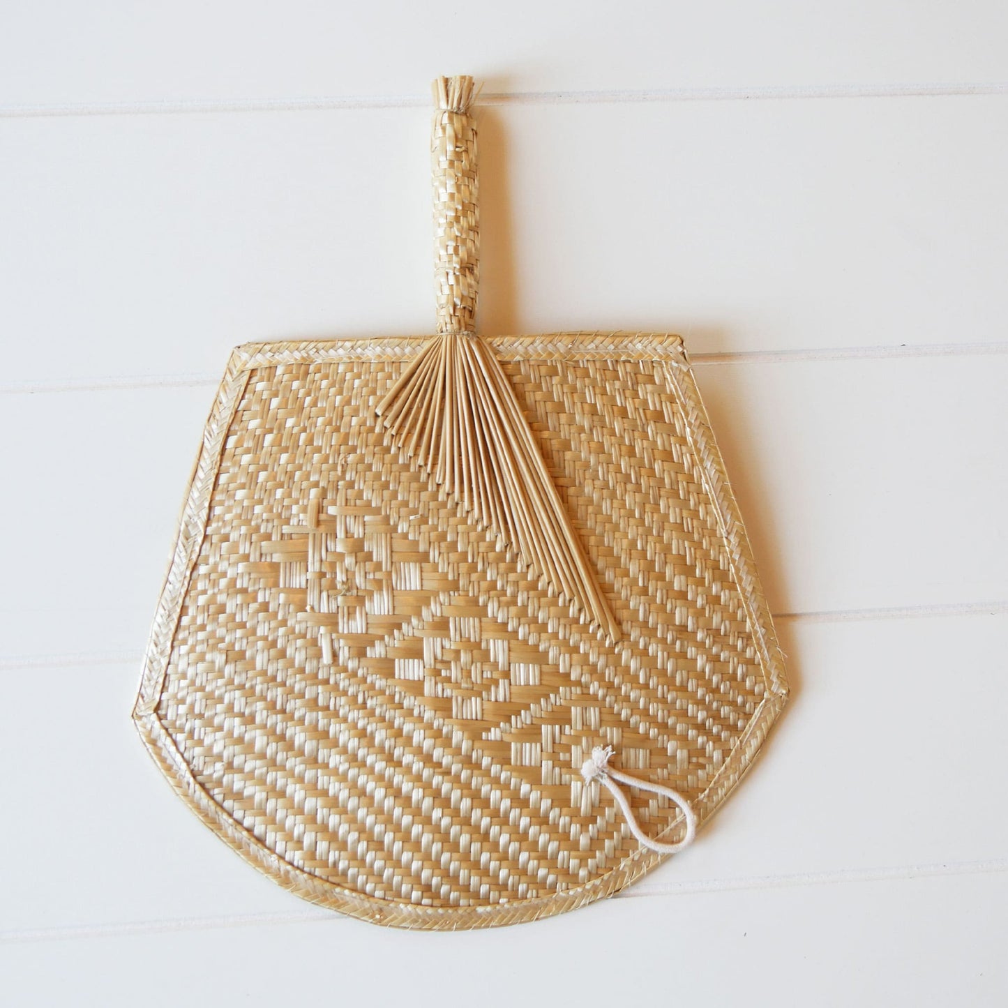 Palm Leaf Fan with Handle Wall Hanging Vintage Boho Wall Decor Vintage Palm Fan Wall Decor