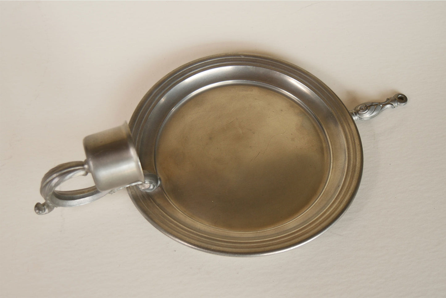 Vintage Pewter Wall Sconce Candle Holder with Backplate, Colonial Sconce, Farmhouse Sconce, Early American Sconce, Vintage Pewter Sconce