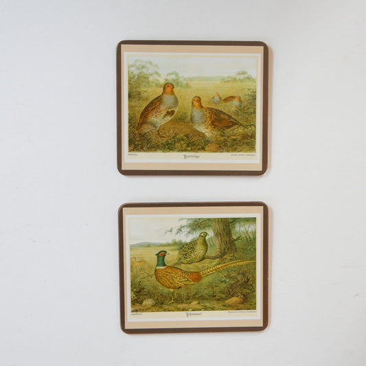 Vintage Pheasant and Partridge Hotplate Decor, Vintage Pheasant Wall Decor, Vintage Partridge Wall Decor, Vintage Waterfowl Wall Decor
