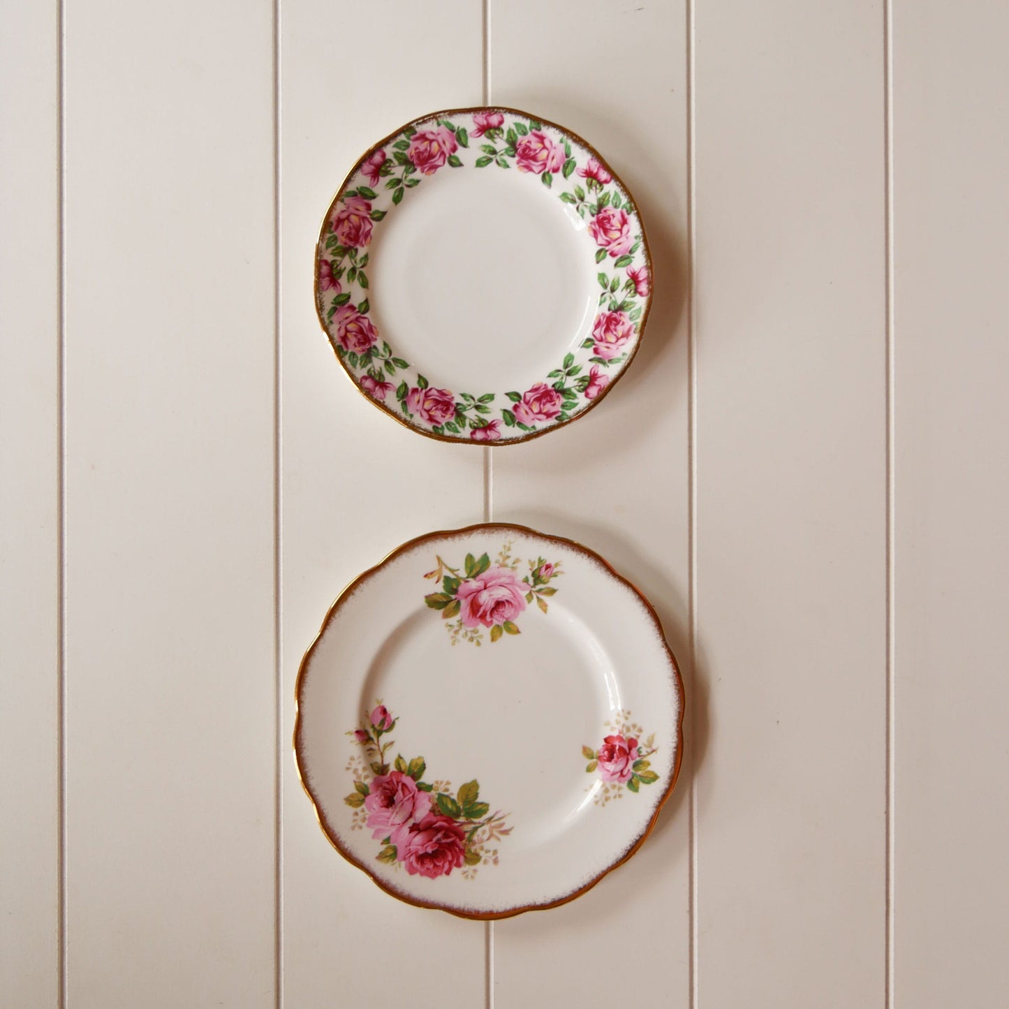 Vintage Pink Rose Floral Plate Wall Collection, Pink Rose Plates, VIntage Pink Rose Plates, VIntage Floral Plates, VIntage Floral Plate Wall, Vintage Gallery Plate Wall