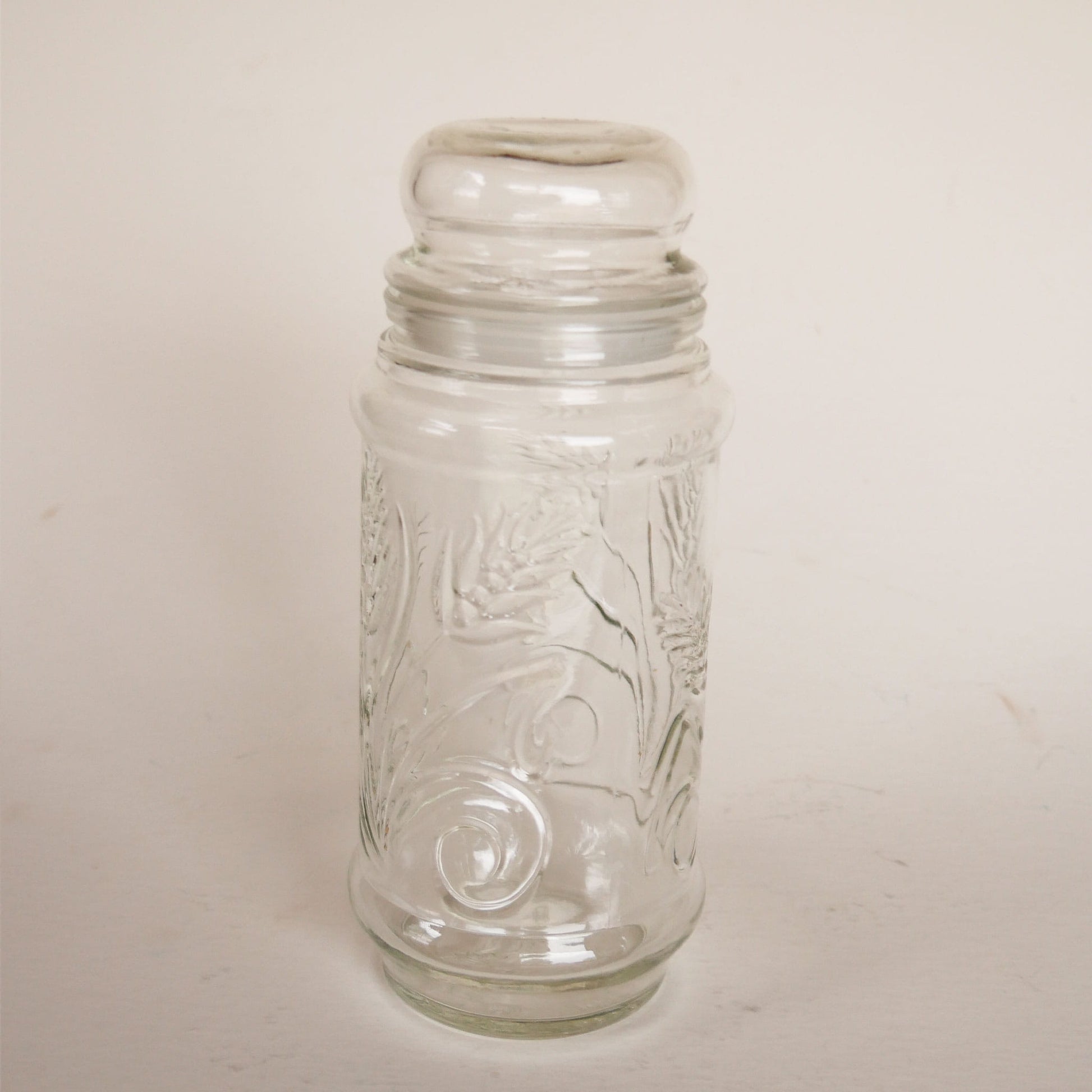 1982 Planters Peanut Wheat Glass Jar by Anchor Hocking, Vintage Peanuts Jar, Vintage Glass Jar with Lid, Vintage Nuts Jar, Vintage Peanuts Wheat Jar, Vintage Wheat Etched Glass Jar and Lid