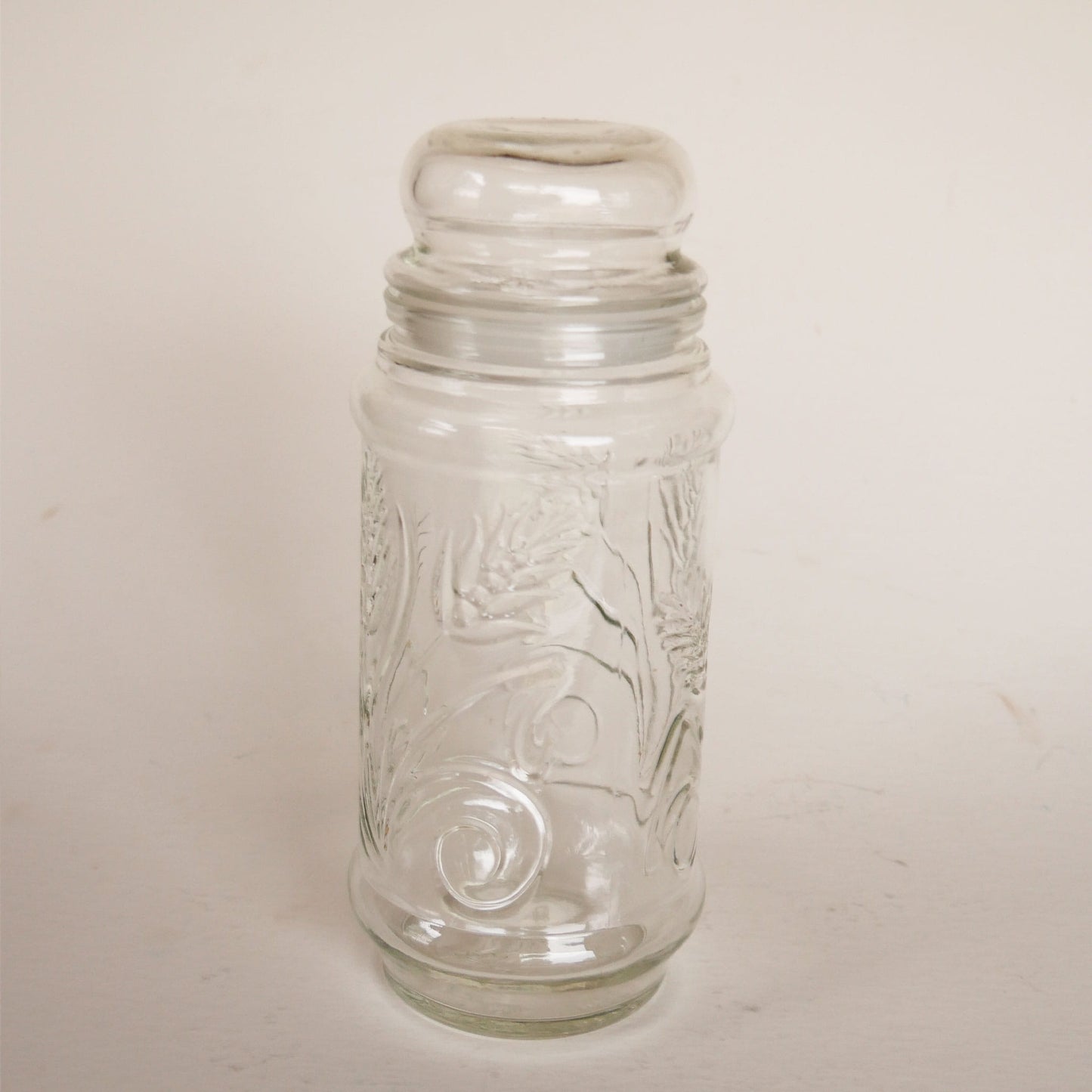 1982 Planters Peanut Wheat Glass Jar by Anchor Hocking, Vintage Peanuts Jar, Vintage Glass Jar with Lid, Vintage Nuts Jar, Vintage Peanuts Wheat Jar, Vintage Wheat Etched Glass Jar and Lid
