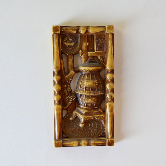 Vintage Plaster Nautical Wall Plaque, Vintage Nautical Wall Decor, Vintage Coastal Decor, Vintage Primitive Wall DEcor, Vintage Coastal Decor, Vintage Nautical Decor, Coastal Cottage Decor