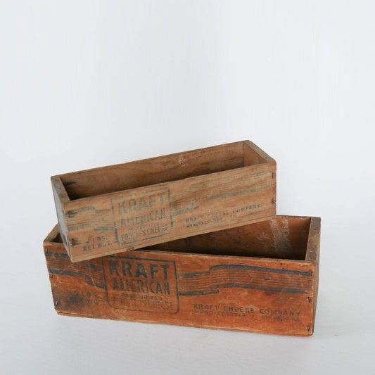 Primitive Kraft Cheese Box, Vintage Kraft Cheese Boxes, 2lb Kraft CHeese Box, 5lb Kraft Cheese Box, Primitive Decor