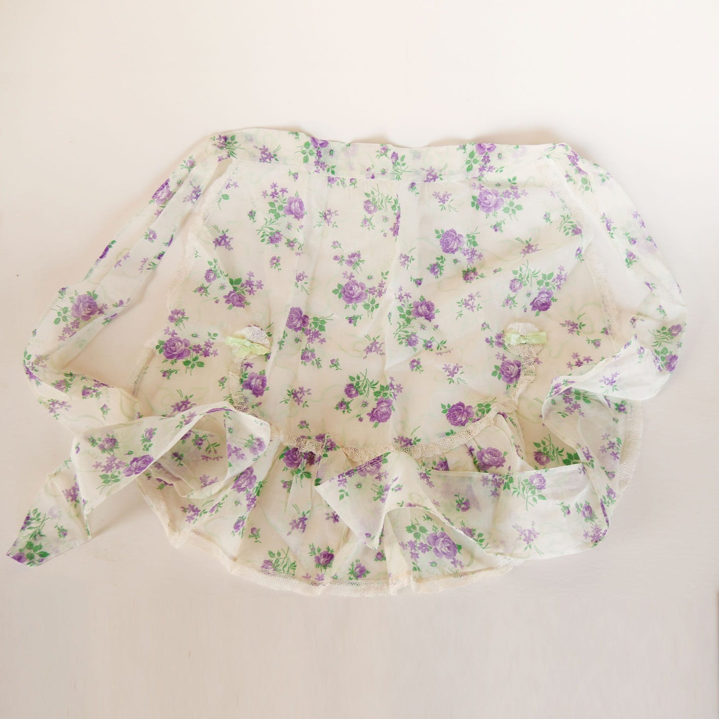 Vintage Cotton Purple Floral Apron, Vintage Floral Apron, Antique Floral Apron, Vintage Country Apron, Vintage Floral Waist Apron, Tie Around Floral Apron, Vintage Purple Floral Cotton Apron, Vintage Kitchen Decor