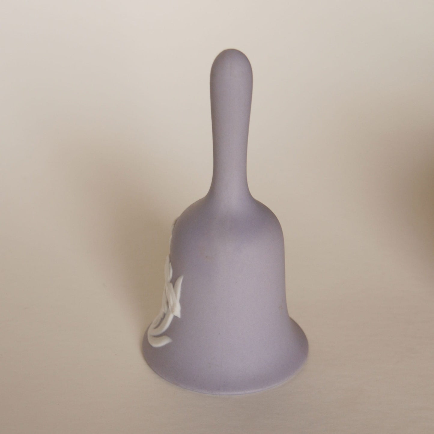 Vintage Lavender Jasperware Bell, Purple Porcelian Bell, Vintage Glass Purple Bell, Vintage Bells, Vintage Floral Bells