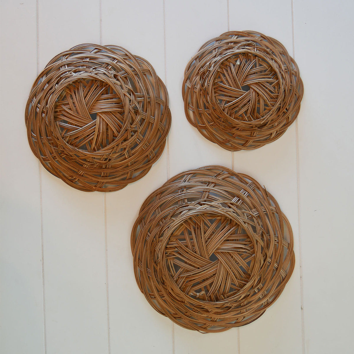 Set of Rattan Wicker Baskets, Vintage Basket Wall Collection, Vintage Basket Wall Decor, Cottagecore Basket Wall, Cottage Basket Wall, Farmhouse Basket Wall, Boho Basket Wall