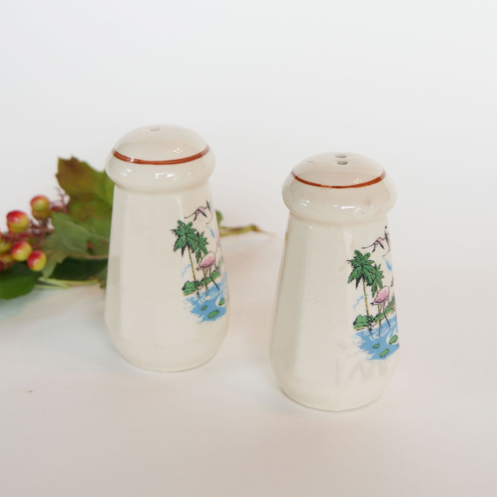 Vintage Retro Florida Flamingo Salt and Pepper Shakers Retro Florida Salt Pepper Shakers