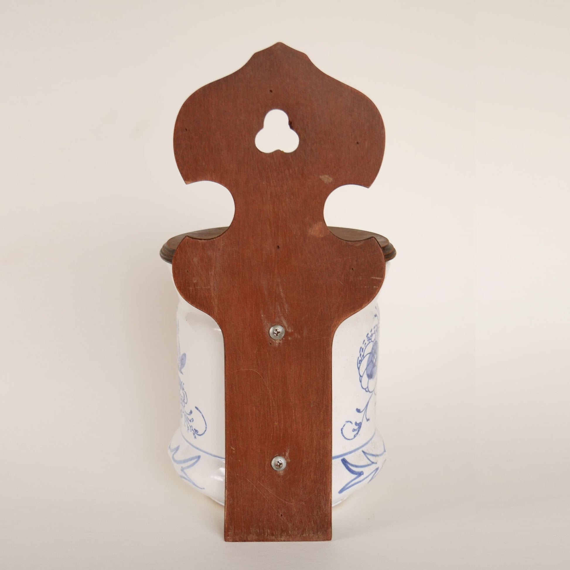 Vintage Blue and White Salt Box, Blue Onion Salt Box, Vintage Salt Box, Vintage Salt Cellar