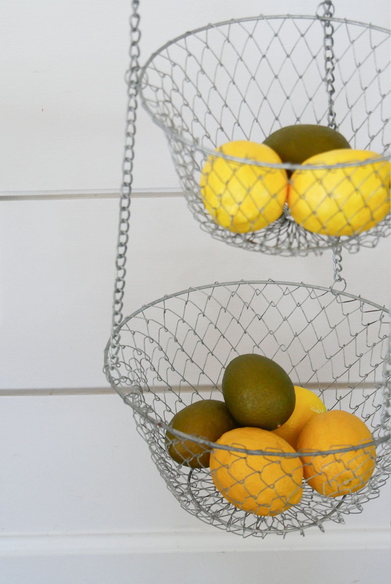 Vintage Silver Wire 3-Tier Hanging Basket, Farmhouse Fruit Basket, Hanging Wire Fruit Basket, Vintage Hanging Wire Basket, 3 shelf basket, Vintage wire 3 tier baskets