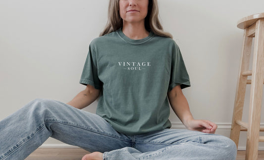 'Vintage Soul' Relaxed Fit Tee, Blue Spruce