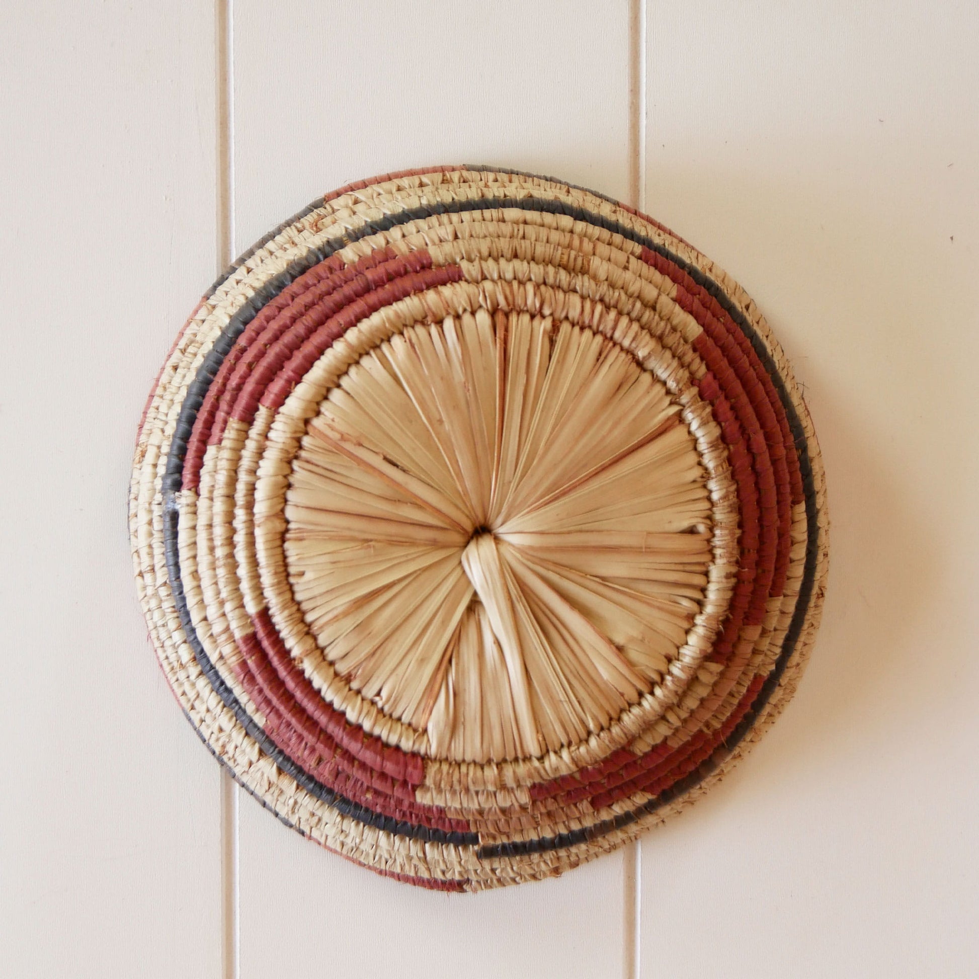 Small Southwestern Round Basket, Southwestern Pastel Style, Southwestern Basket Decor, Vintage Southwest Basket, Vintage Basket Wall, Basket Gallery Wall, Southwest Gallery wall, Southwest Basket Wall, Santa Fe Basket Decor
