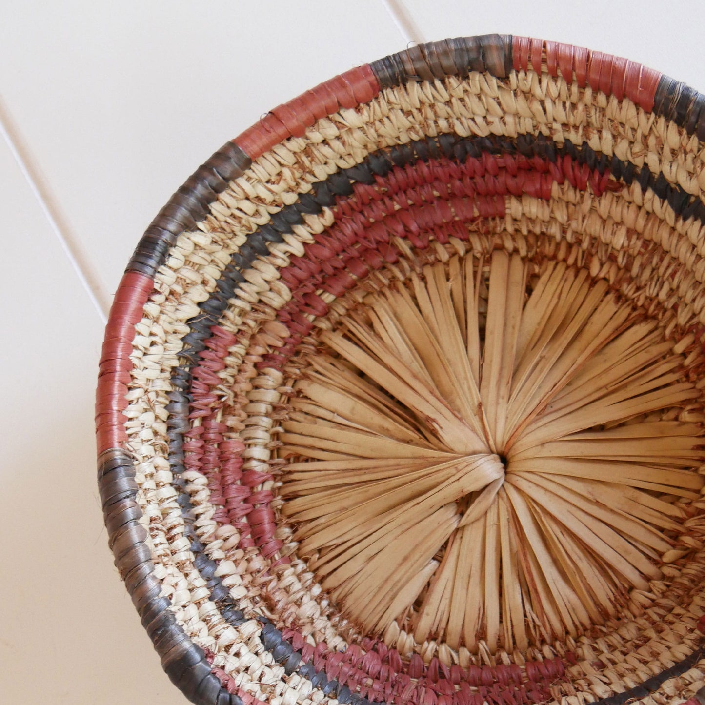 Small Southwestern Round Basket, Southwestern Pastel Style, Southwestern Basket Decor, Vintage Southwest Basket, Vintage Basket Wall, Basket Gallery Wall, Southwest Gallery wall, Southwest Basket Wall, Santa Fe Basket Decor