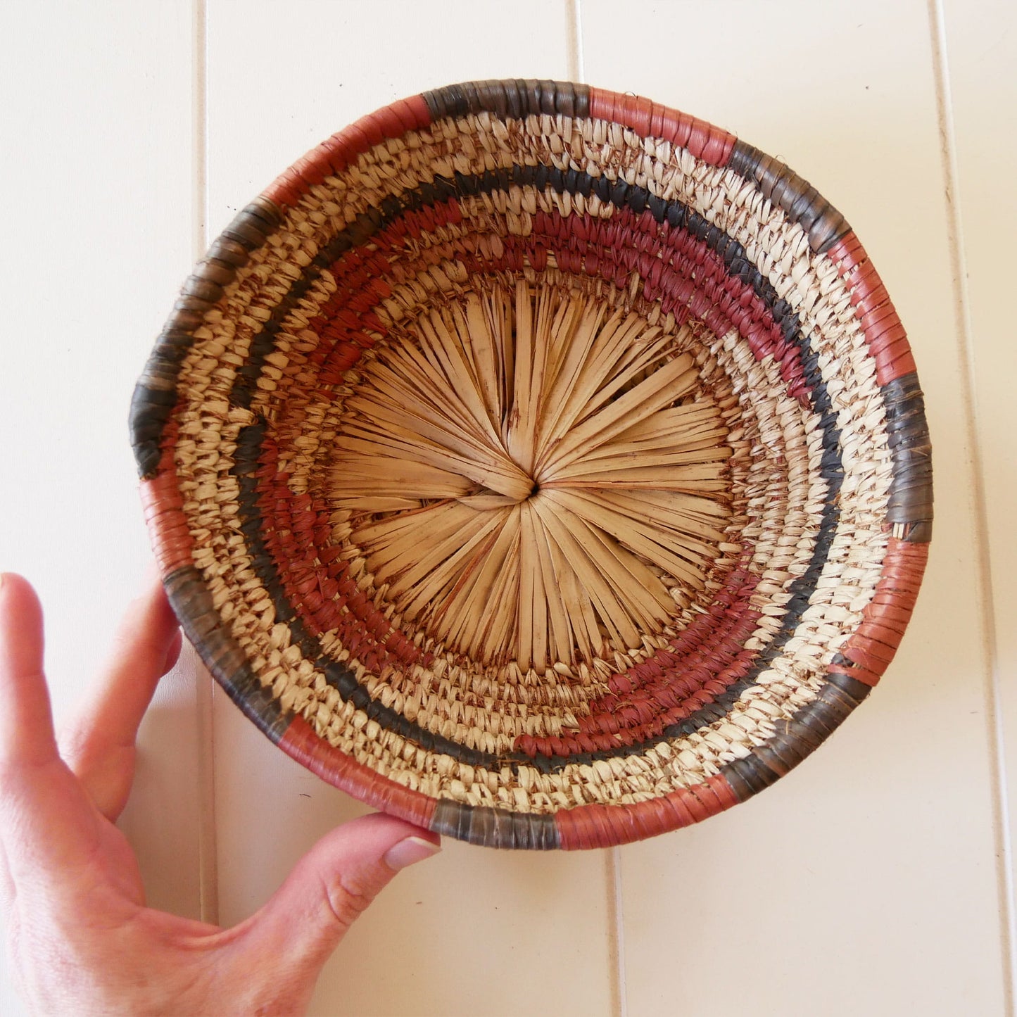 Small Southwestern Round Basket, Southwestern Pastel Style, Southwestern Basket Decor, Vintage Southwest Basket, Vintage Basket Wall, Basket Gallery Wall, Southwest Gallery wall, Southwest Basket Wall, Santa Fe Basket Decor